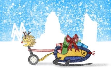 Gutschein "Weihnachten Schlitten"