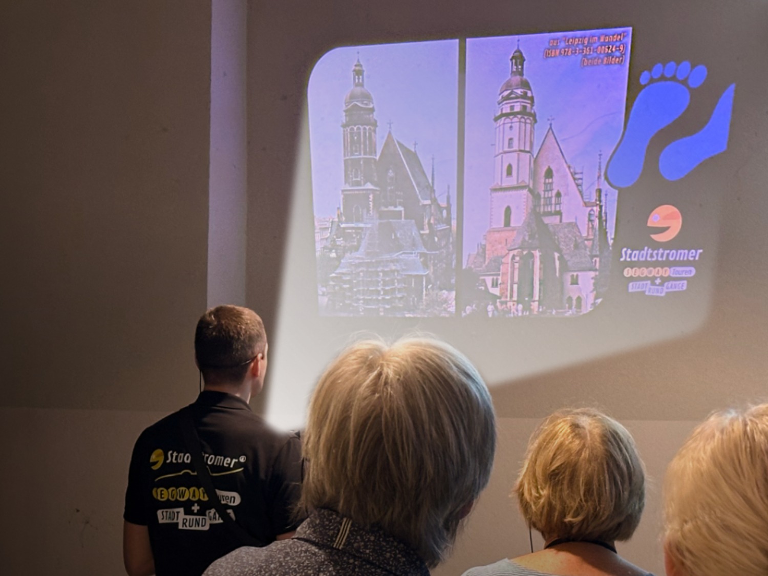 Nachtwächter Leipzig modern Projektion