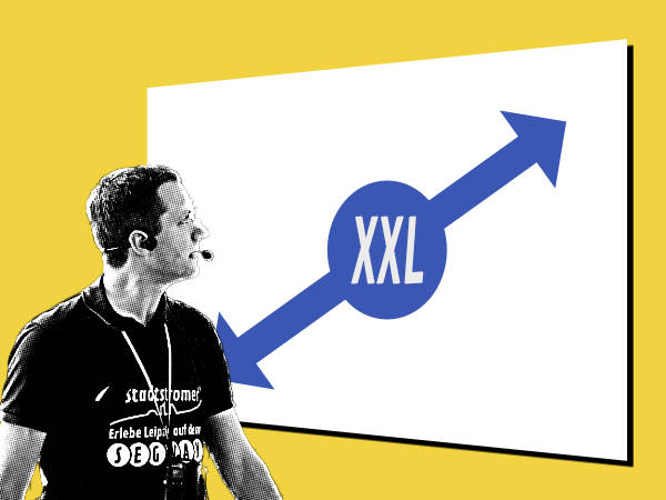 Leipzig Stadtführer zeigt XXL-Projektionen